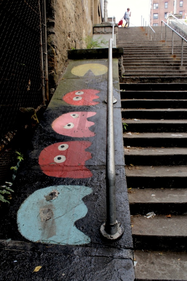 Fig. 15 – Pacman along the stairs up towards Riverside.
