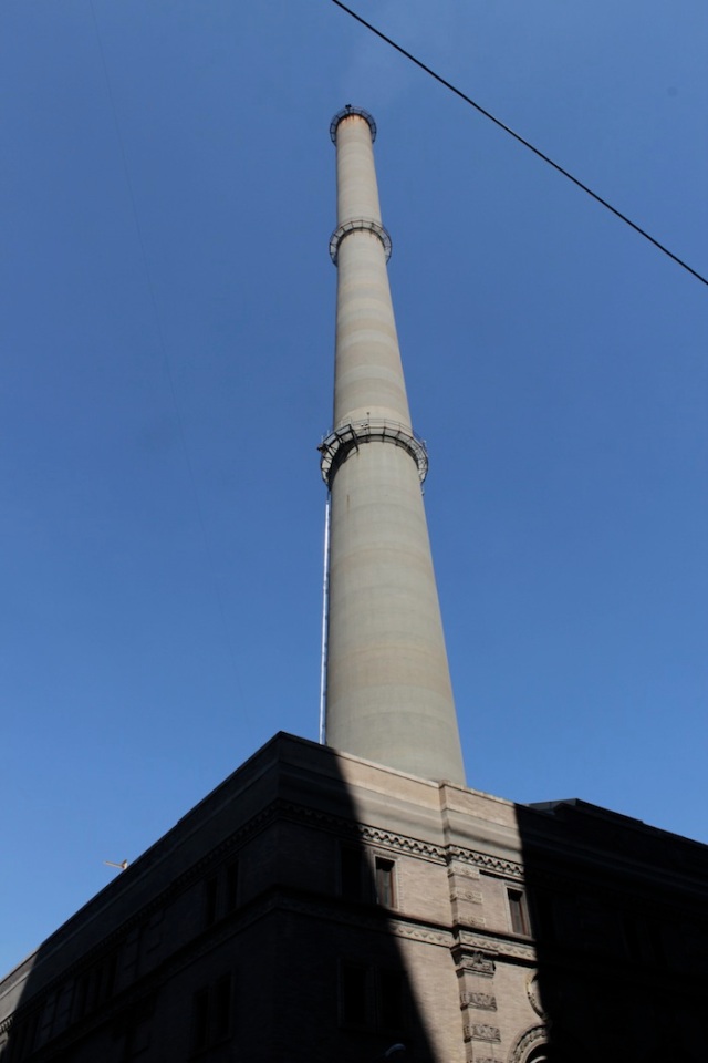 5 – A shadow falls upon the smokestack as he nears it.  It’s almost noon!  The worst is about to happen.